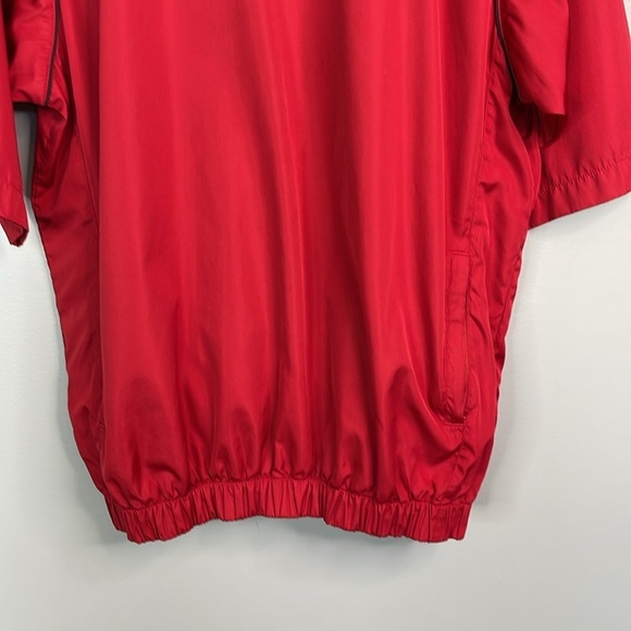 FootJoy Mens Red Windbreaker Shirt Jacket Red V-Neck Short Sleeve Pockets Golf S - Picture 5 of 12